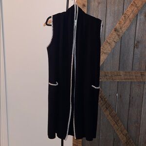INDUSTRY open front sleeveless black cardigan-Size M